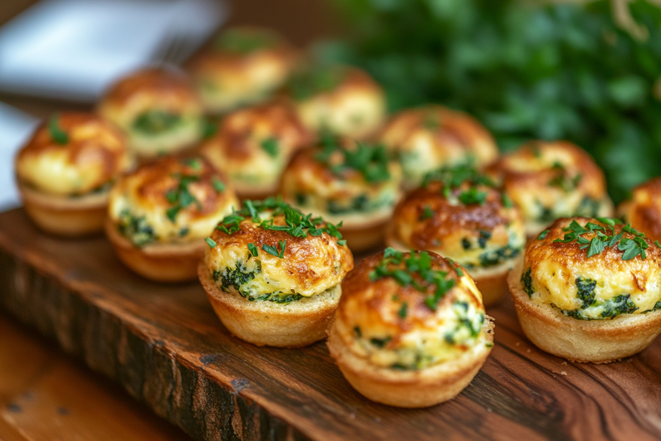 Mini Egg and Spinach Soufflé Bites
