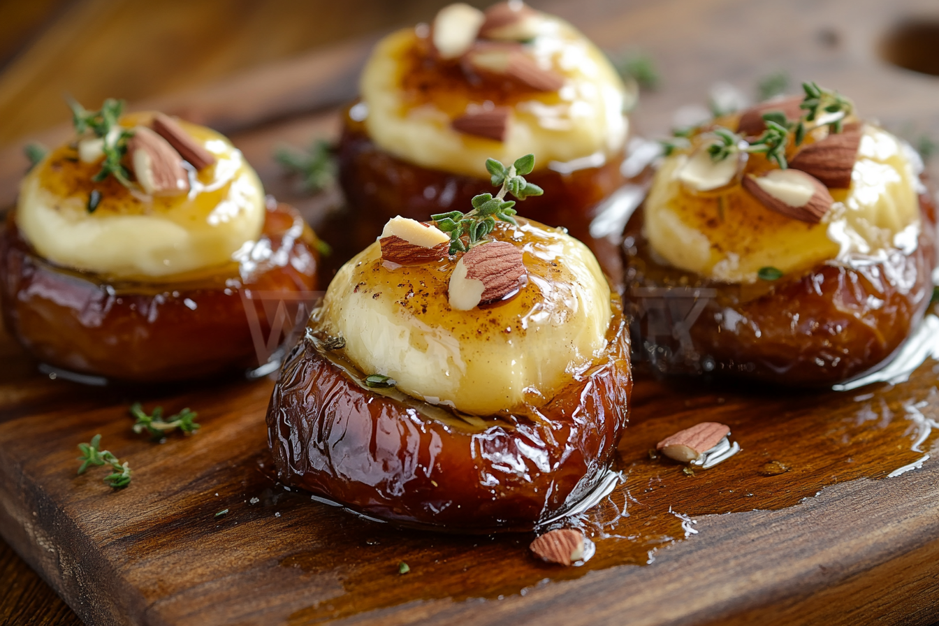Brie-Stuffed Dates with Honey Glaze