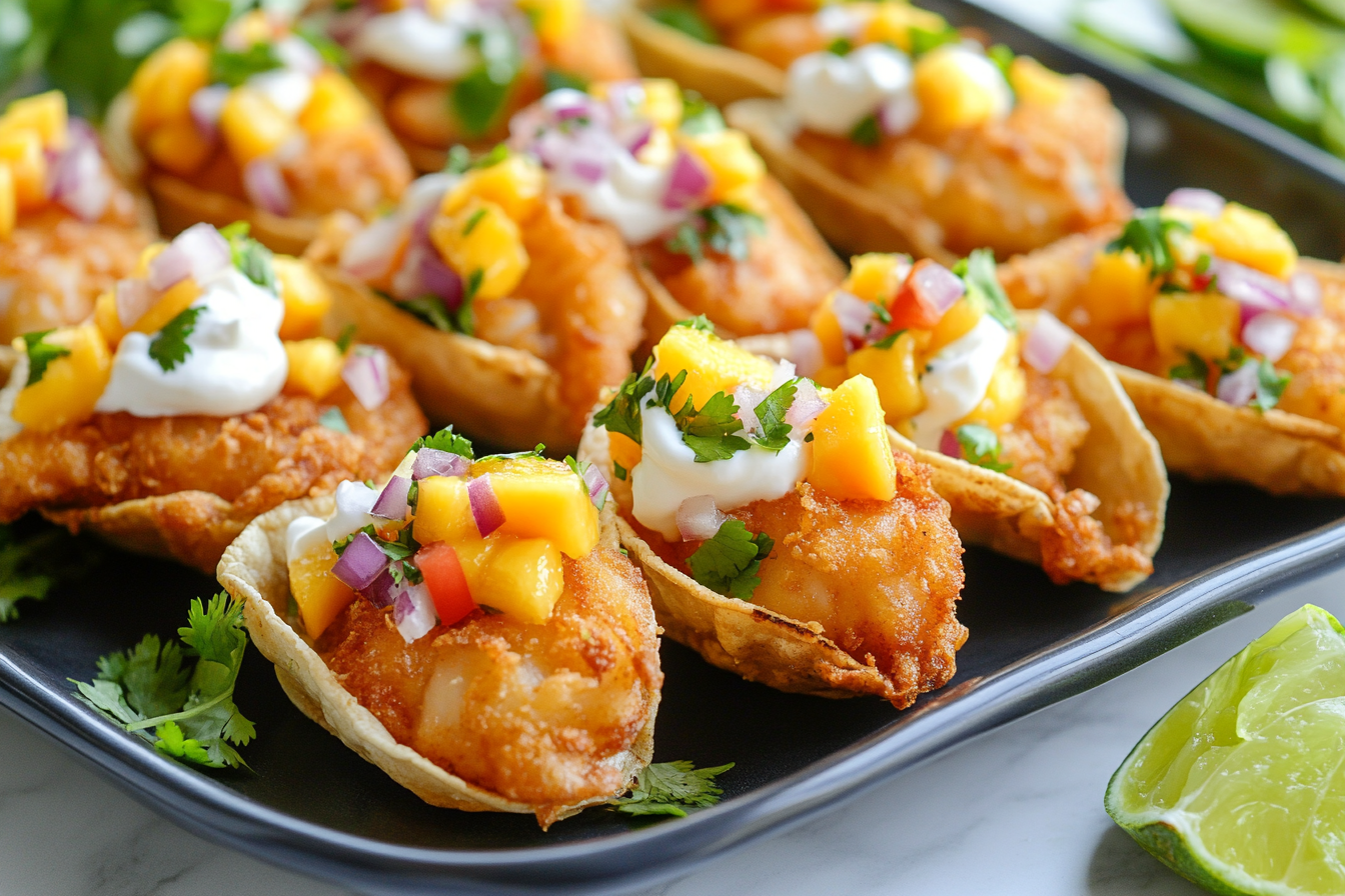Crispy Fish Mini Tacos with Mango Salsa: A Flavorful Bite for Any Occasion