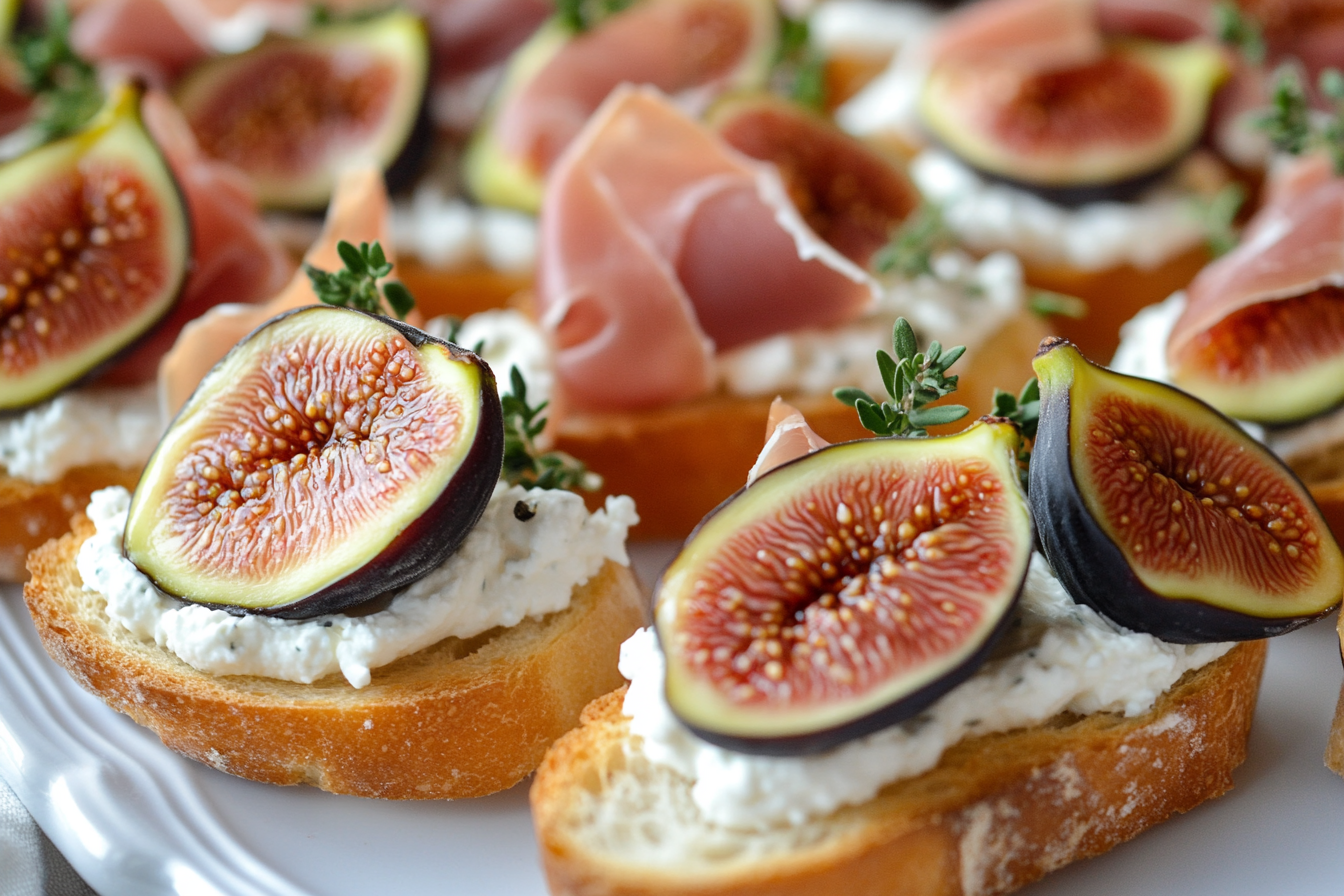 Honey-Glazed Prosciutto and Fig Crostini