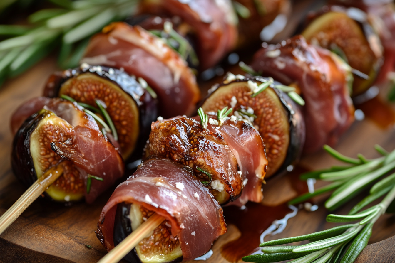 Rosemary Roasted Fig and Prosciutto Skewers