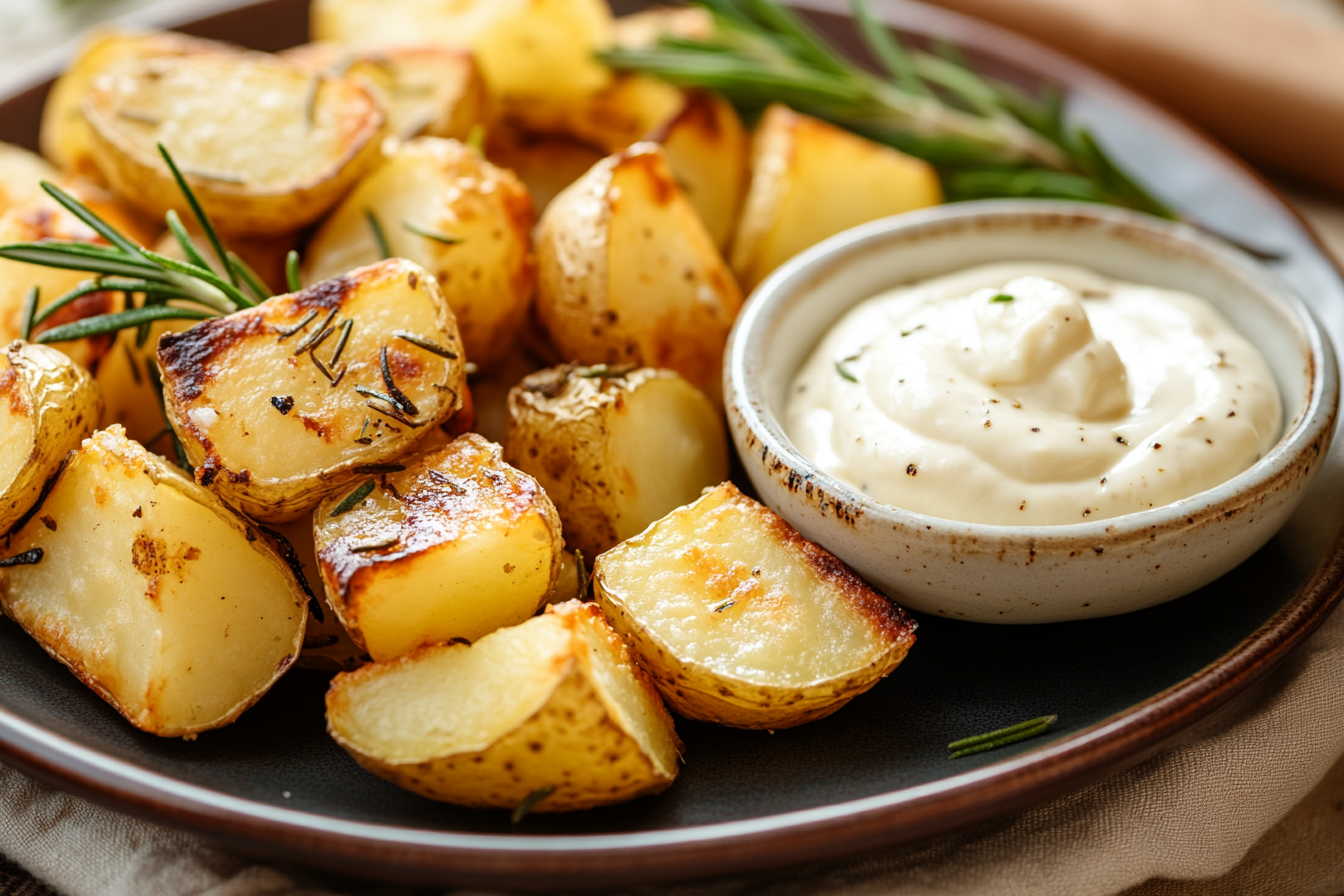 Rosemary Roasted Potato Bites with Garlic Aioli