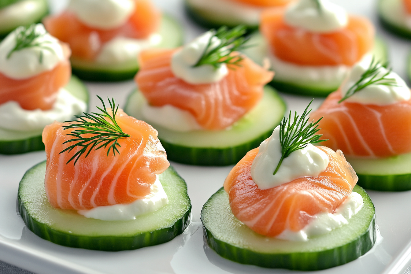 Smoked Salmon Bites with Wasabi Cream