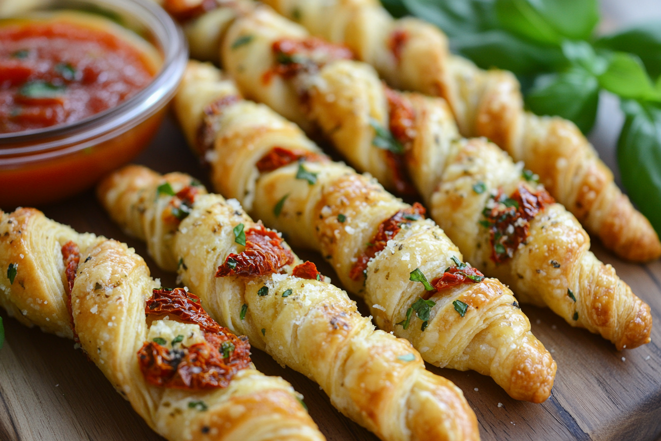 Tomato and Basil Pastry Twists