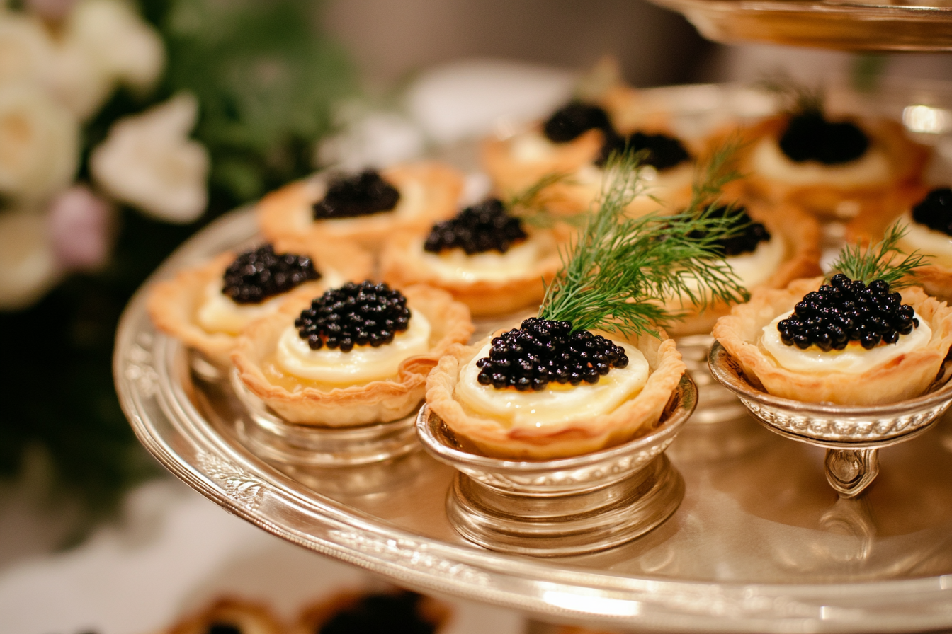 Caviar and Smoked Trout Mousse Vol-au-Vents
