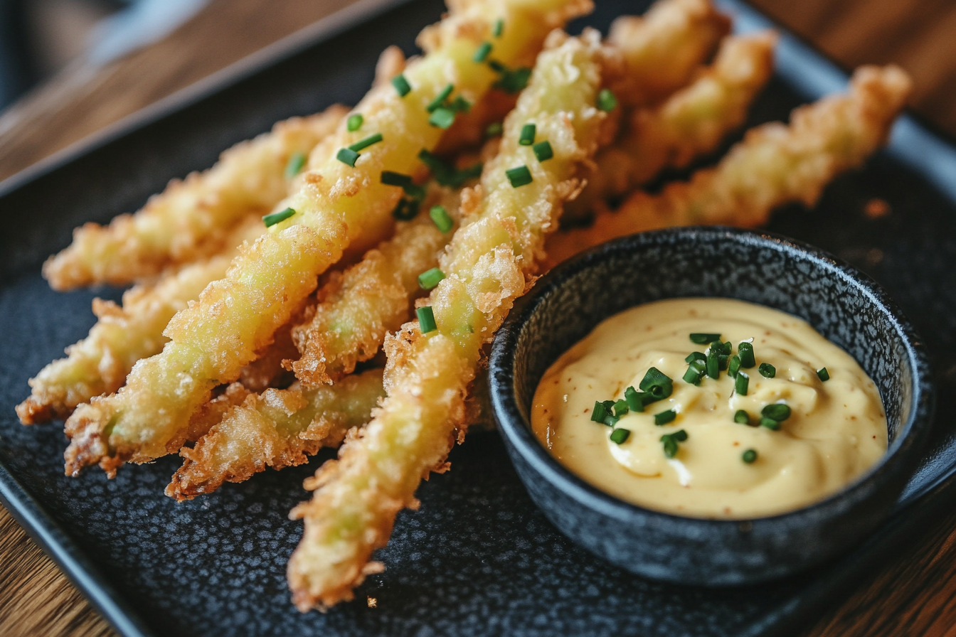 Tempura Asparagus with Yuzu Aioli