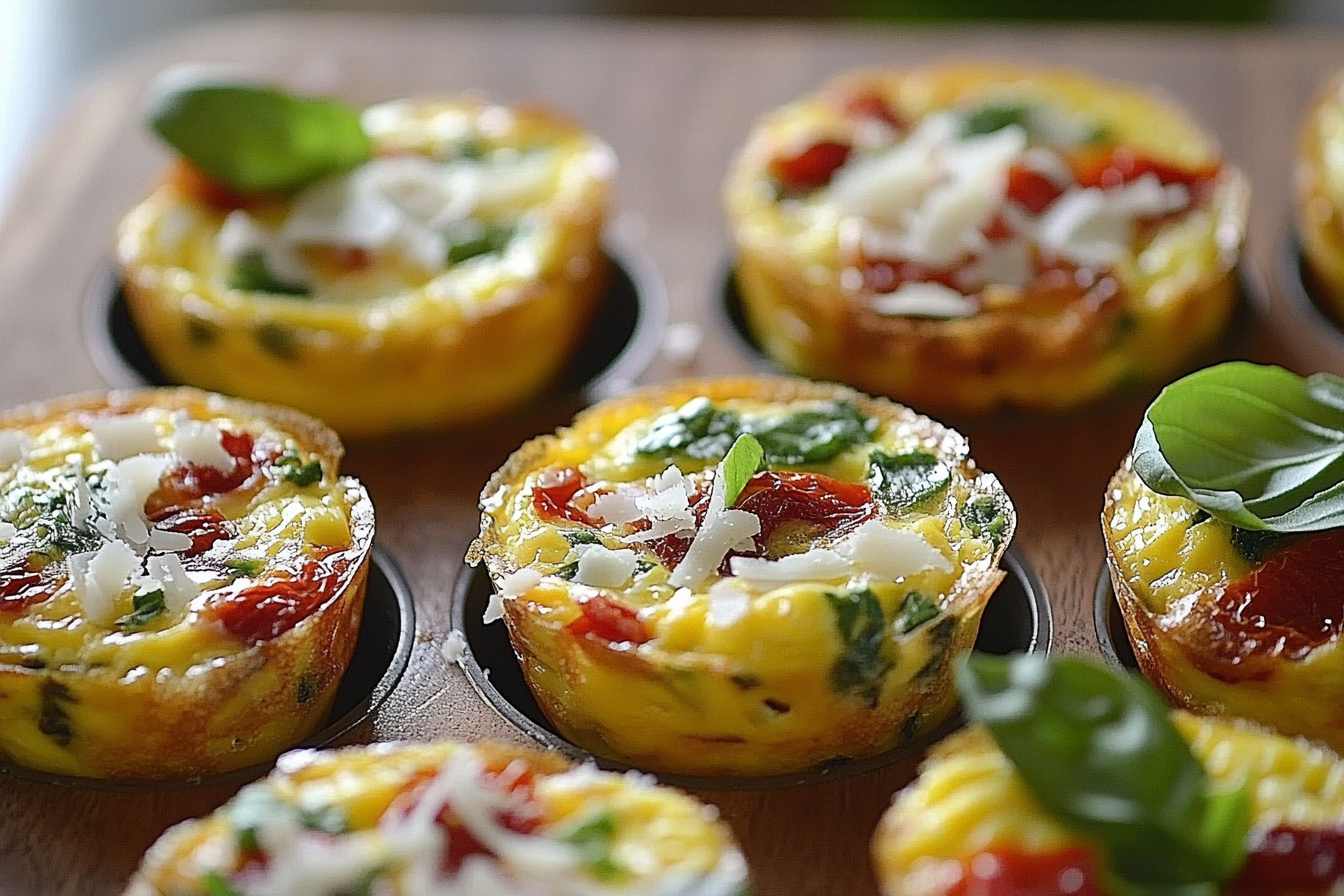 Mini Egg Frittatas with Sun-Dried Tomatoes