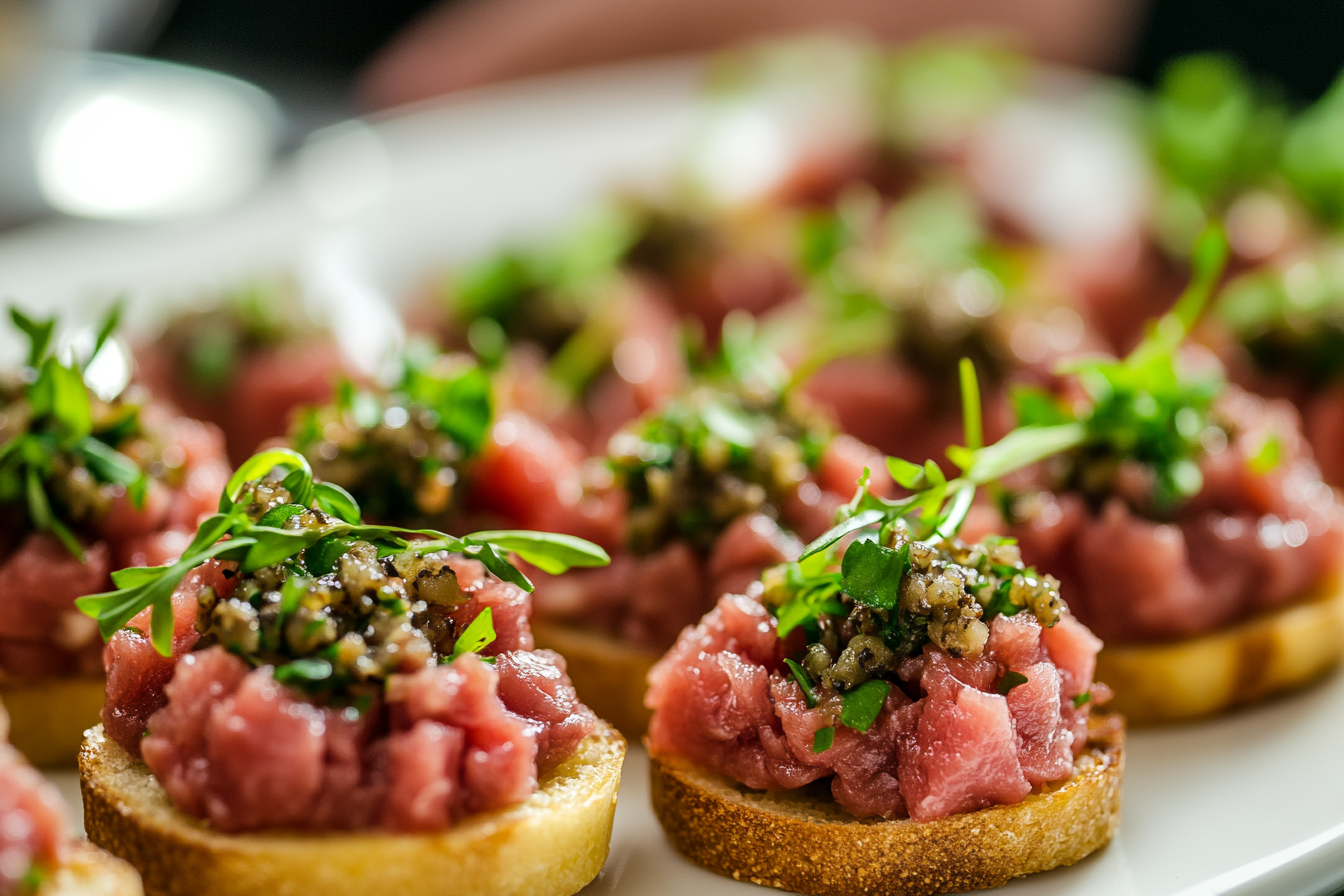 Truffle-Infused Beef Tartare Bites