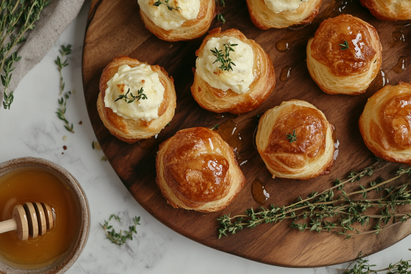 Herb de Provence Gougères with Whipped Goat Cheese