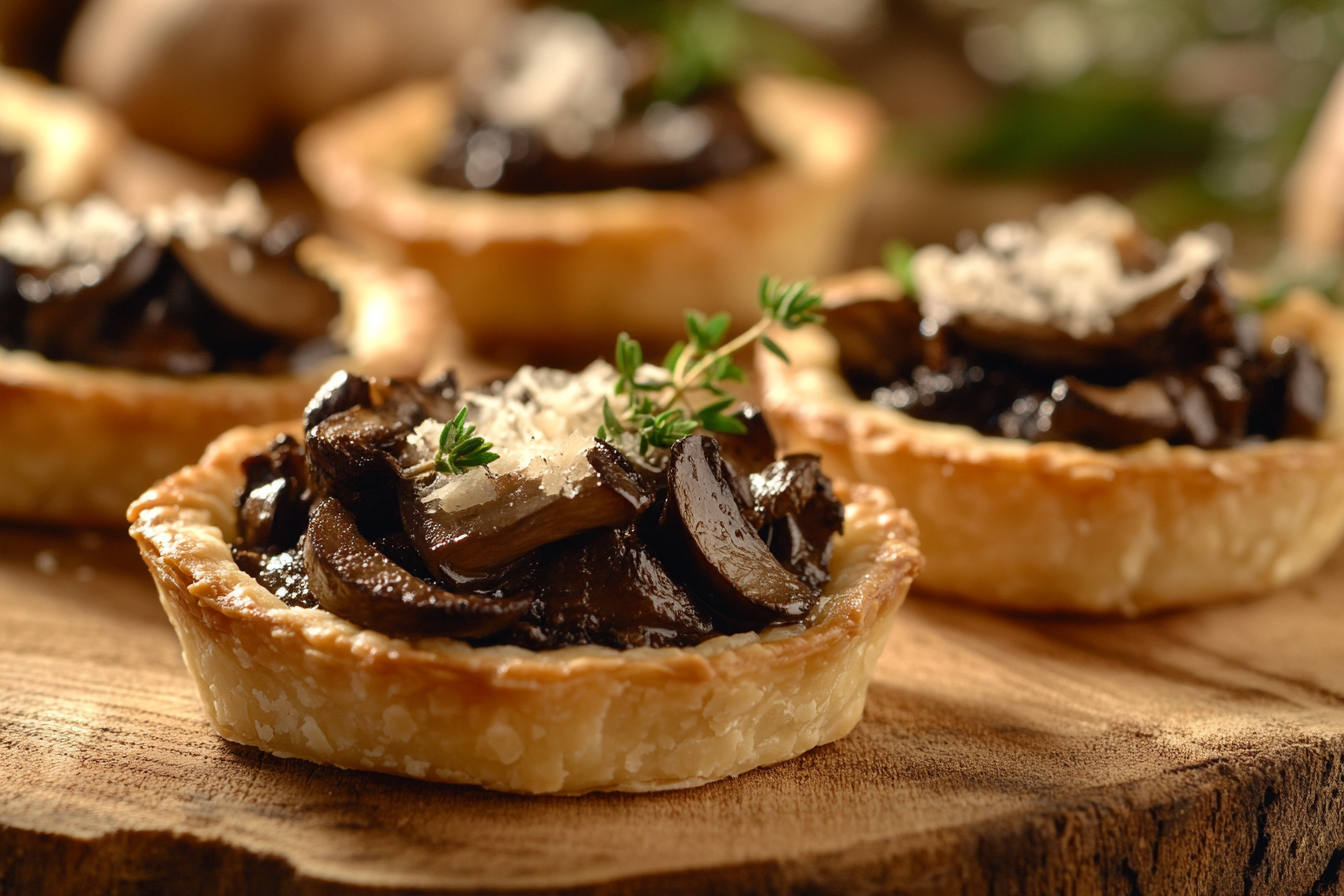 Truffle-Infused Mushroom Duxelles Tartlets